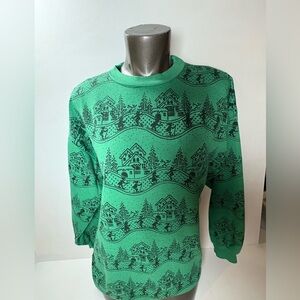 Vintage Scoop Scenic Green Women's Sweatshirt